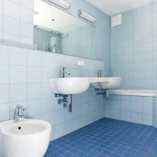 Badezimmer-Fliesenaufkleber in Blau