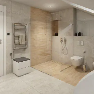 Badezimmer-Fliesenverlegungsmuster