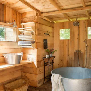 Französisches Bauernhaus Badezimmer Fliesen