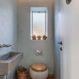 Ideen für Fliesen im kleinen Badezimmer des Tiny House